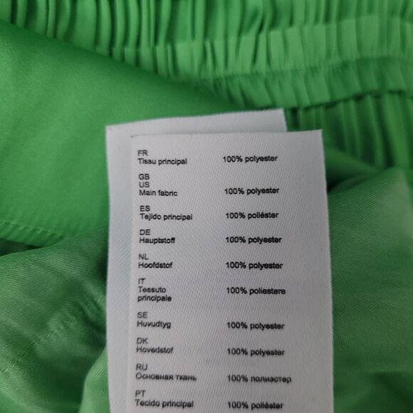 Maje Satin Pleated Mini Dress Sz 34 XS Ruffled Smocked V Neck Long Sleeves Fairy - Picture 6 of 13